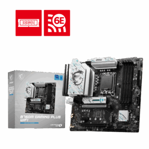 MSI B760M Gaming Plus WiFi Motherboard (Supports 12th/13th Gen Intel Processors, LGA 1700, DDR5, PCIe 4.0, M.2, 2.5Gbps LAN, USB 3.2 Gen2, Wi-Fi 6E, ATX) 911-7D99-034