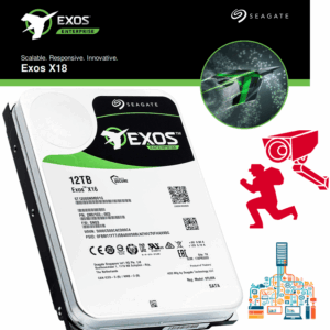 Seagate Exos X18 ST12000NM000J 12TB 7200RPM SATA 6Gb/s 256MB Cache Enterprise Hard Drive – Helium Sealed, PowerBalance™, 2.5M-Hour MTBF, 24×7 Reliability, CMR Design