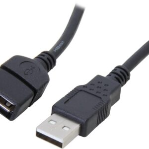USB Extension Cable – USB 2.0 A Male to A Female Extension Cable, Black (9.8 Feet, 3 Meters)