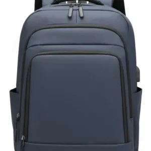 EZ W002 15.6” Backpack EXP002 with USB Charging Port, Design for School & Travel | Blue