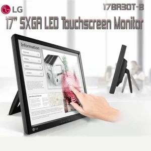 LG 17BR30T-B 17” SXGA LED Touchscreen Monitor – 1280 x 1024 Resolution, 5ms Response Time, Anti-Glare, Built-In USB Hub, Tilt Adjustable Tabletop Display For Office Use | BLACK  17BR30T