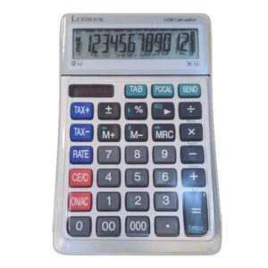 Lexibook Calculator SCU 100 With USB Connection Compatible with EXCEL & WORD ; Screen Synchronism , 12 Digits 