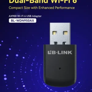 LB-Link 950AX Mini USB Dongle WiFi 6 AX900 Adapter, Dual-Band 2.4GHz & 5GHz, 900Mbps Speed, MU-MIMO, WEP/WPA/WPA2 Security, Driver-Free for Windows | WDN950AX
