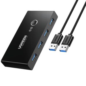 UGREEN KVM SWITCH USB 2.0 SHARING SWITCH 2 IN 4 OUT 480MB