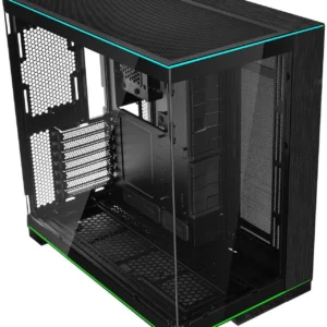 LIAN LI O11 Dynamic EVO RGB Black E-ATX Mid Tower, Tempered Glass, Dual-Chamber, 9-Fan & Triple 360mm Radiator Support, 455mm GPU Clearance, Premium Build