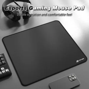 Attack Shark CM02 Gaming Mousepad – 450×400mm, 4mm Thick, Non-Slip Rubber Base, Water Resistant, Ultra-Fiber Surface, Anti-Fray Stitched Edges – Black