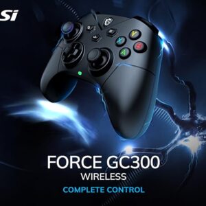 MSI Force GC300 Wireless Black Controller With 2-Level Hall Triggers, Dual Vibration, Rear Macro Buttons, 20H Battery, Bluetooth/2.4GHz/USB-C CONNECTIVITY, 3.5mm Analog,  PC & Android Support
