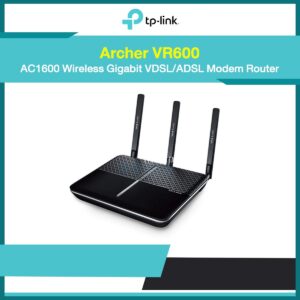 TP-Link Archer VR600 AC1600 VDSL/ADSL Modem Router – Dual-Band Wi-Fi 1.6Gbps, Beamforming, Gigabit LAN, EWAN/USB Backup, Tether App, Parental Controls, VPN Support