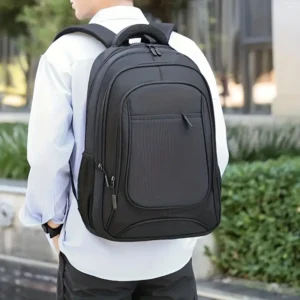 EZ W052 17″ Black Backpack Bag – Multi-Compartment Laptop Backpack with Side Bottle Pocket – Adjustable, Stylish & Durable for School, Work, Travel