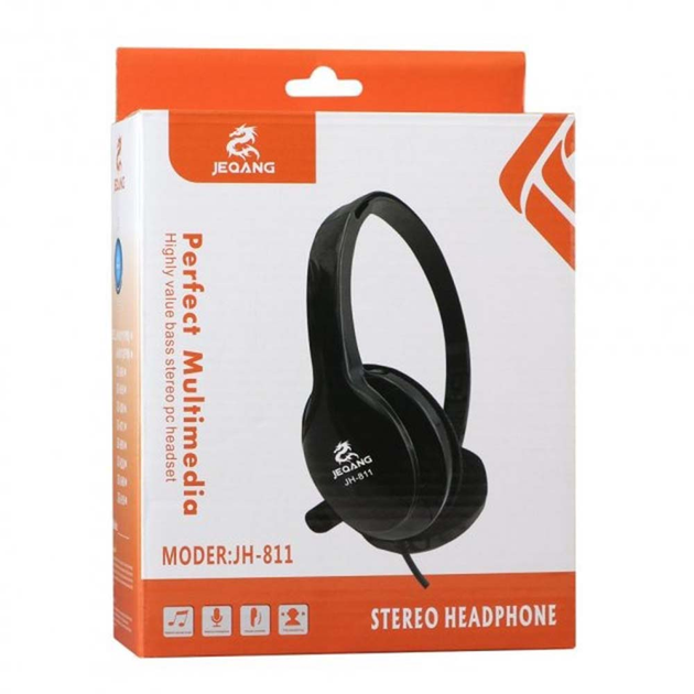Jeqang JH-811 Multimedia PC Headset – High-Value Bass Stereo, Built-In Microphone, Noise Isolation, Comfortable Design, Perfect for Gaming, Calls & Music