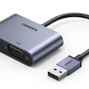 UGREEN USB 3.0 to HDMI & VGA Adapter – Dual Display Converter, Full HD 1080p, Aluminum Casing, Plug & Play for Windows & More