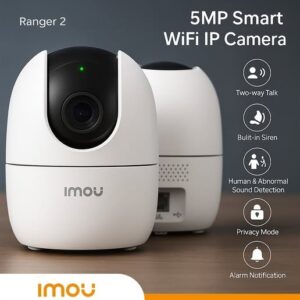 IMOU Ranger 2 Pro 5MP Indoor Pan/Tilt WiFi 6 Camera | AI Human & Pet Detection, Smart Full-Color Night Vision, 512GB Storage, Two-Way Audio, Auto Tracking & Privacy Mode