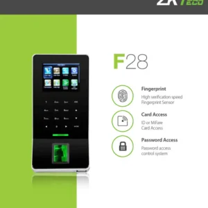 ZKTeco F28 WiFi Fingerprint Time Attendance & Access Control Machine | 3,000 Fingerprints, 10,000 Cards, 100K Logs | Optical Sensor