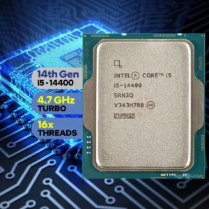 Intel Core i5-14400 – Core i5 14th Gen Raptor Lake 10-Core (6P+4E) 16-Threads ; LGA 1700  4.7 GHz Performance-core Max Turbo Frequency ; 65W Intel UHD Graphics 730 Processor – TRAY NO BOX  | 1 YEAR WARRANTY