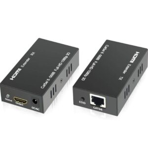 Hdmi Extender BY NETWORK WITH POWER 60 Meter