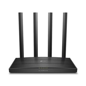 TP-Link Archer AC1200 Archer C6 US Wi-Fi Speed Up to 867 Mbps/5 GHz , 5 Gigabit Ports, 4 External Antennas, Dual Band, WiFi Coverage with Access Point Mode, Black
