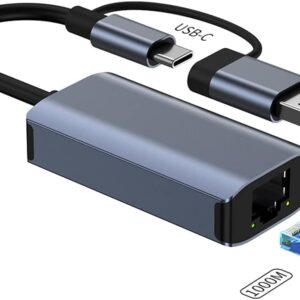 USB 3.0 / Type-C Gigabit Ethernet Adapter OTG USB C RJ45 Network Card Network Extension Cable Splitter