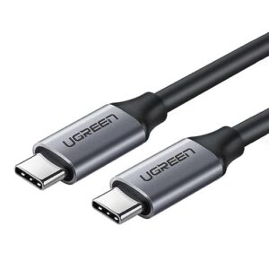 UGREEN US161 50751 USB-C 3.1 Cable 1.5m – 60W Power, 10Gbps Transfer, 4K@30Hz Video, Durable PVC + Aluminum Design
