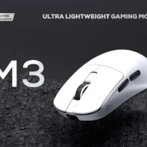 RK ROYAL KLUDGE M3 Wireless Panda Gaming Mouse Huannuo 30,000 DPI PAW3950 Sensor, 47g Lightweight, 8000Hz Polling, 5 Programmable Buttons, Tri-Mode Wired/2.4G/BT