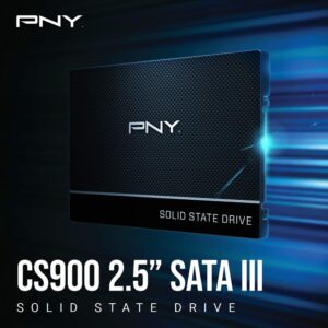 PNY CS900 2.5” SATA III 500GB SSD, High-Speed 550MB/s Read 500MB/s Write, Durable Non-Volatile NAND, Silent Cool Energy Efficient HDD Replacement |  SSD7CS900-500-RB
