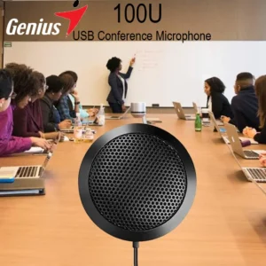 Genuis USB Conference Microphone for Computer, 360° Omnidirectional Condenser PC Microphones with Plug & Play Compatible with Mac OS X Windows for Video Meeting, Gaming, Chatting, Skype |MIC-100U