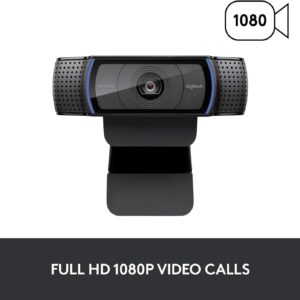 LOGITECH C920e  Full HD Webcam 1080P 30 fps ,3 mega pixel Camera , 78° field of view, and HD auto light correction , Up to 1 m Stereo Dual Mics , Autofocus Glass Lens , Tripod-ready 