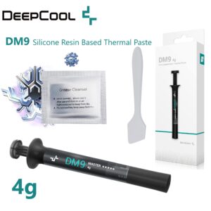 Deepcool DM9 Silicone Resin Based Thermal Paste 4 grams ; Ultra-stable within -50°C to +250°C ; Professional-Grade Low Thermal Resistance & High Thermal Conductivity ; 4g Grease Weight | GREY 
