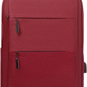 EZ W012 15.6″ Lightweight Oxford Laptop Backpack – Daypack for Work, School, and Travel – Compact, Stylish, and Durable | Red