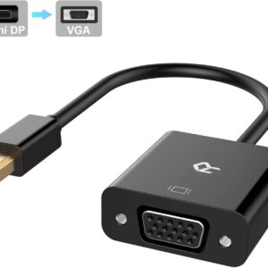 Mini DisplayPort (Mini DP) to VGA Adapter, Thunderbolt Port Compatible Converter