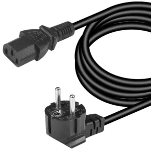 Original Desktop PC Power Cable | 2.4M Length | High-Quality 3-Pin AC Power Cord | Compatible with Monitors, PCs, Printers, UPS – Durable & Safe