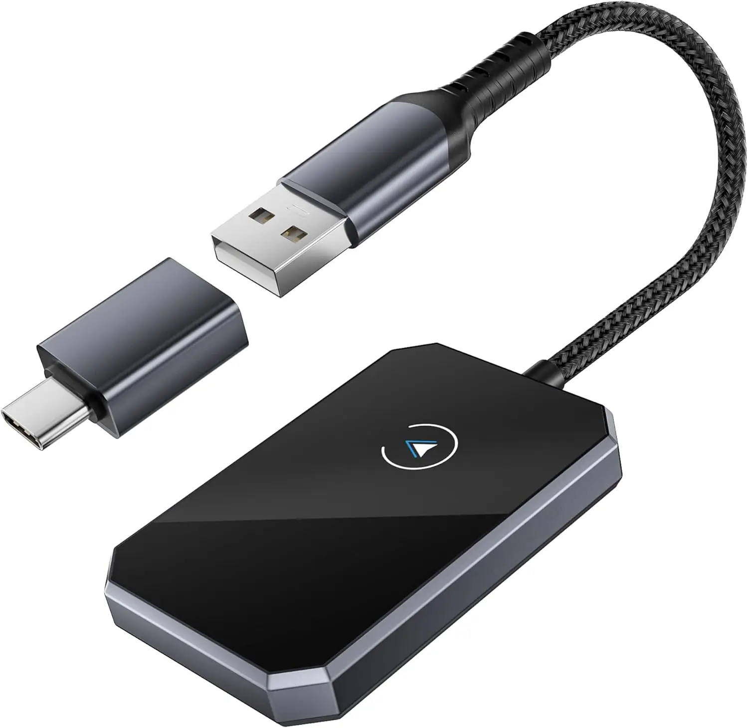 Wireless Car Adapter – Universal CarPlay & Android Auto Converter, USB-C/USB-A, Auto-Pairing, Fast 5-15s Connection, Plug & Play Wireless Upgrade