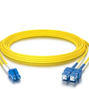 Fiber Optic Patch Cable 3M – 2Pin Blue SC/UPC to SC/UPC, Single-Mode Simplex, 3.0mm PVC Jacket, Low Insertion Loss, Telecom & Network-Grade