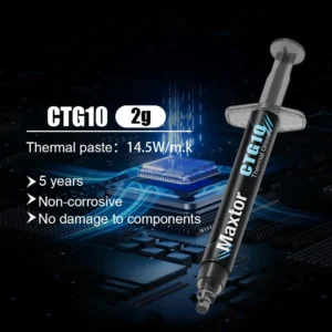 Maxtor CTG10 4g Thermal Paste – High-Conductivity, Non-Conductive, Carbon-Based Compound for CPU/GPU, Long-Lasting, Safe, Easy-to-Apply, Better Than Liquid Metal