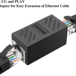 RJ 45 Ethernet in-Line Coupler FEMALE to FEMALE for Cat7/ Cat6/ Cat5/ Cat5e