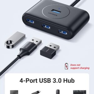 UGREEN USB Hub, 4-Port USB 3.0 Hub with1m Extension Cable, High-Speed Portable USB Splitter – UNIVERSAL COMPATIBLITY