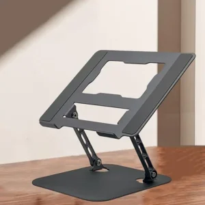 N091 Adjustable Laptop Stand – Foldable Aluminum Alloy Holder with Heat Dissipation, for Laptops/Tablets, Graphite Finish