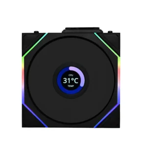 Lian Li UNI Fan TL LCD 120 Wireless – Single Pack – Controller Not Included – 2.4 GHz Wireless Control – Infinity Mirror Design – LCD Display – Controller requesd for use. – Black (12TLLCD1W1B)