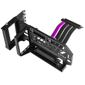 Cooler Master Master Accessory Vertical Graphics Card Holder Kit V3 with Premium Riser Cable PCI-E 4.0 x16 – 165mm, Compatibility PCIe 4.0 and Older for E-ATX, ATX, Micro ATX Chassis – BLACK