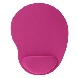 Ergonomic Dark Pink Gel Wrist Mouse Pad – Non-Slip Base, Soft Memory Gel Cushion for Wrist Support, Anti-Fatigue Comfort for Office & Gaming, Smooth Precise Surface