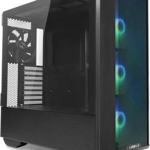 LIAN LI LANCOOL III 3R-X Black E-ATX Mid Tower, 4×140mm ARGB Fans, Mesh Panels, Hinged Glass, 12-Drive Support, 420mm Radiator, USB-C, Advanced Cable Management
