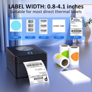 Thermal Label Printer – USB & LAN 110MM Connectivity – 4×6 Label Printer for Small Business Shipping Packages – Support Windows, Mac