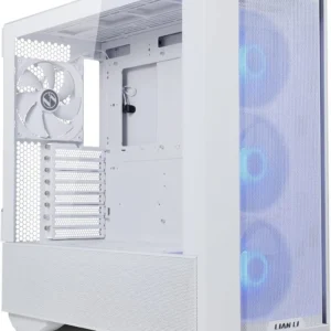 LIAN LI LANCOOL III 3R-X White E-ATX Mid Tower, 4×140mm ARGB Fans, Mesh Panels, Hinged Glass, 12-Drive Support, 420mm Radiator, USB-C, Advanced Cable Management