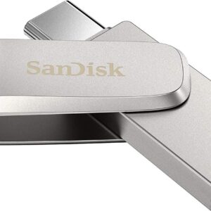 SanDisk Ultra Dual Drive Luxe USB Type-C 64GB Flash Drive and and USB Type-A 3.1connector – High Speed 400MB/s for Smartphones, Tablets, and Computers