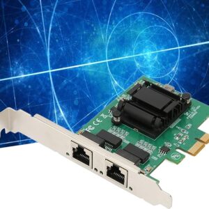 Dual Port Gigabit Ethernet PCIE Card, 10/100/1000 Mbps PCI Express Network Adapter RJ45 LAN Network Card Ethernet Card 82751EB for Win7/8/x/10 for Linux , Windows Server