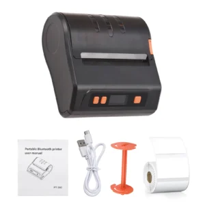MTP-3B Mobile Thermal Printer 80mm – Wireless Bluetooth & USB Printing, High-Speed, Barcode & QR Support, Inkless, Compatible with Windows, Android, iOS