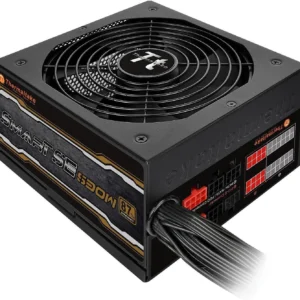 ThermalTake Smart SE 530W cm 87+ PSU Modular Cable Management Power Supply , 87% Efficiency , Flat & Low Profile Modular Cable , Smart 140mm Cooling Fan,160mm Length – Black 