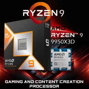 CPU AMD Ryzen™ 9 9950X3D 16-Core Zen 5 9000 Series Granite Ridge Processor With 5.7 GHz Boost, 128MB L3 Cache, PCIe 5.0, DDR5 Support, Overclocking, And AMD EXPO™ Memory Technology | BOXED | 1 YEAR WARRANTY