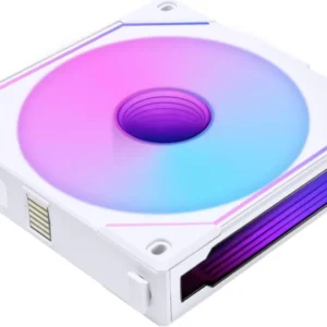 Lian Li UNI FAN SL-INF 120 Reverse Blade ARGB Fan, 120mm PWM, Infinity Mirror Design, Daisy-Chain, Magnetic Fluid Bearing, Custom Lighting, Quiet High-Flow, White