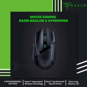 Razer Basilisk V3 X HyperSpeed – Customizable Wireless Gaming Mouse (Iconic Ergonomic Form with 9 Customisable Controls, HyperSpeed Wireless, 5G Advanced 18K Optical Sensor, Chroma RGB) Black