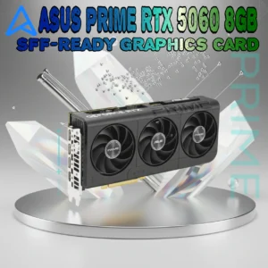 ASUS PRIME GeForce RTX 5060 8GB GDDR7 SFF-Ready Graphics Card With 614 AI TOPS, 2527MHz Boost, Dual BIOS, Triple Axial-Tech Fans, DLSS 4, Reflex 2, Auto-Extreme, 2.5-Slot